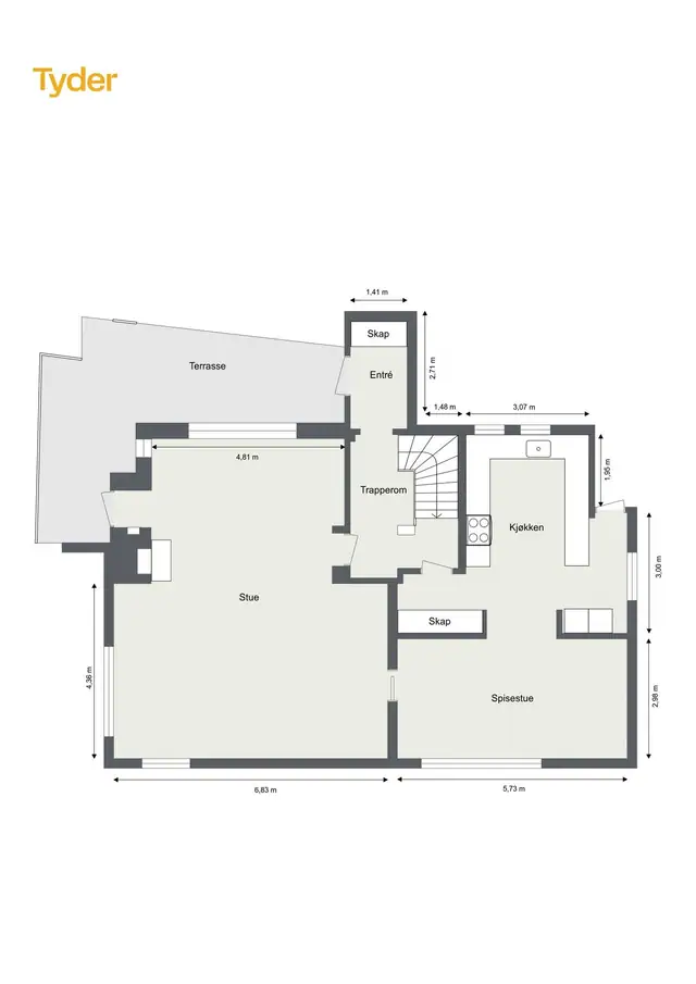 Plantegning 1.etasje.