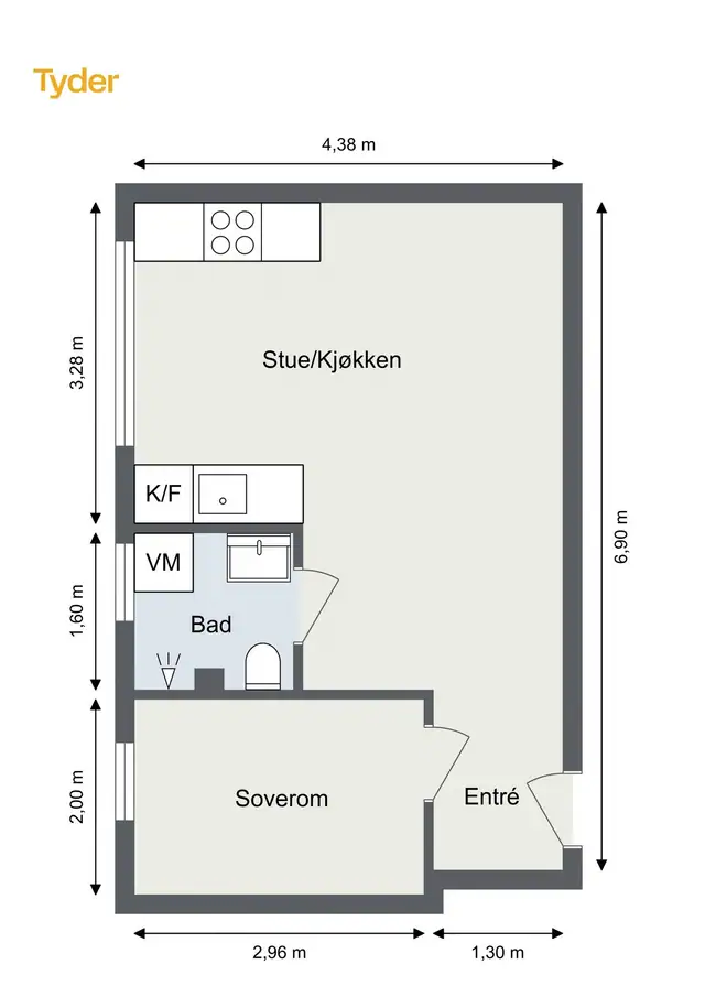 Oppmålt plantegning.
