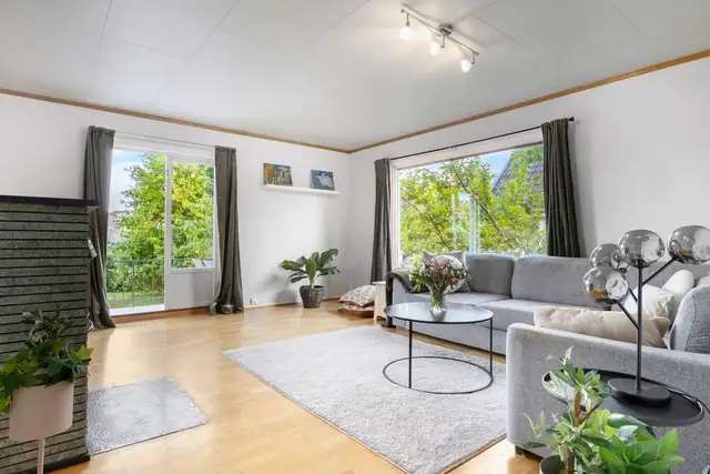 Utgang sydvendt terrasse på 11 kvm.